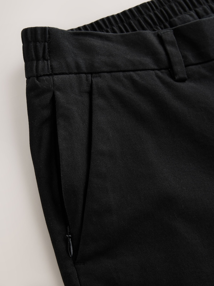 Noir - Pantalon chino slim stretch à taille élastique - Image 9 of 10