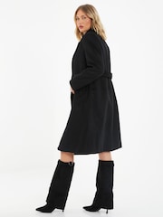 Quiz Black Tie Waist Coat With Embellished Lappel Detail - Image 2 of 4