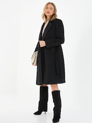 Quiz Black Tie Waist Coat With Embellished Lappel Detail - Image 3 of 4