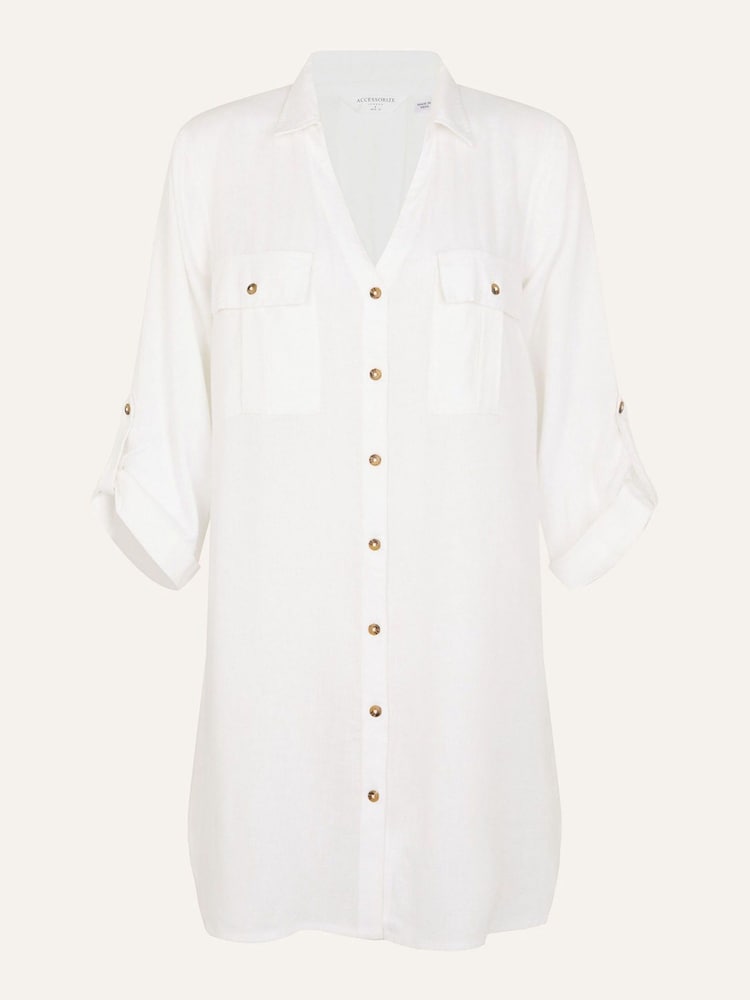 Accessorize White Beach Shirt - Image 3 of 3