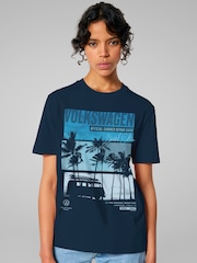 All + Every White Volkswagen Type 2 T1 Original Beach Bus Summer Repair Guide T-Shirt - Image 2 of 4