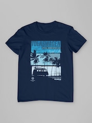 All + Every White Volkswagen Type 2 T1 Original Beach Bus Summer Repair Guide T-Shirt - Image 3 of 4