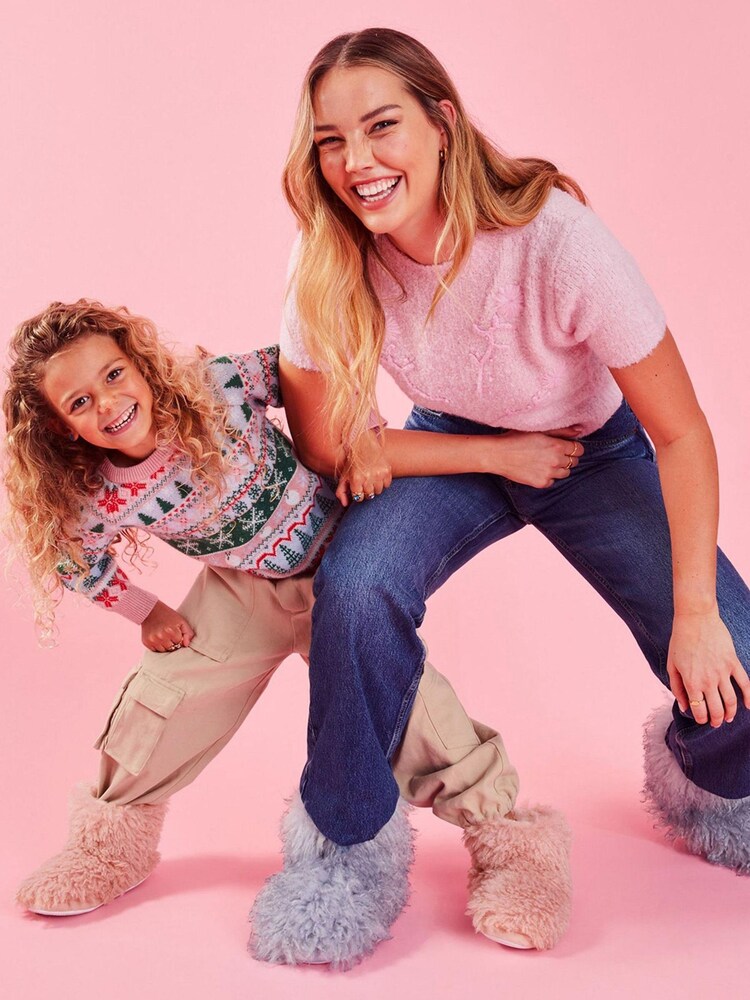 Accessorize Blue Yeti Slipper Boots - Image 3 of 3