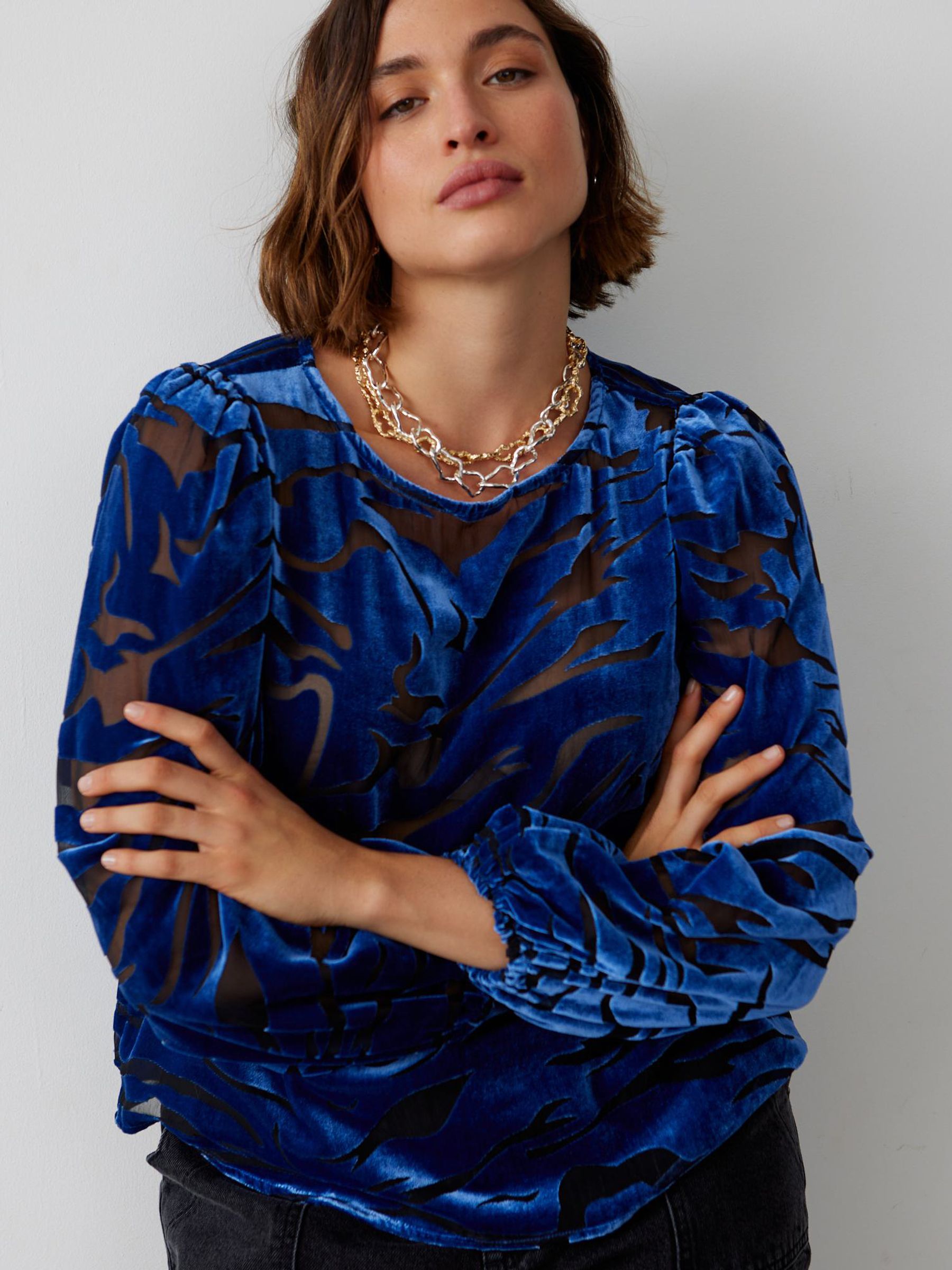 Velvet sheer top on sale