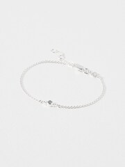 Oliver Bonas Silver Tone Octavia Aquamarine Charm Bracelet - Image 1 of 4