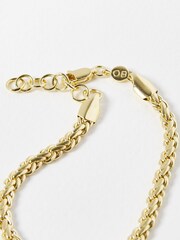Oliver Bonas Gold Plated Sophia Plaited Serpentine Chain Bracelet - Image 2 of 5