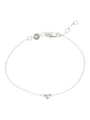Oliver Bonas Silver Plated Amy Engraved Heart Charm Bracelet - Image 1 of 5