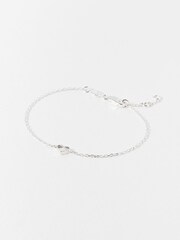 Oliver Bonas Silver Plated Amy Engraved Heart Charm Bracelet - Image 3 of 5