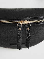 Oliver Bonas Black Metallic Strap Belt Bag - Image 6 of 6