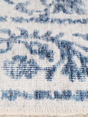 kukoon Blue Washable Bala Flatwoven Vintage Damask Area Rug - Image 4 of 6