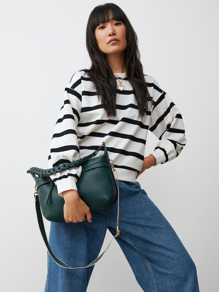 Oliver Bonas Green Murphy Slouch Tote Bag - Image 7 of 7