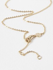 Oliver Bonas Gold Plated Elisabeth Clear Teardrop Pendant Necklace - Image 4 of 5