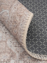 kukoon Beige Washable Zoe Flatwoven Traditional Vintage Style Rug - Image 5 of 6