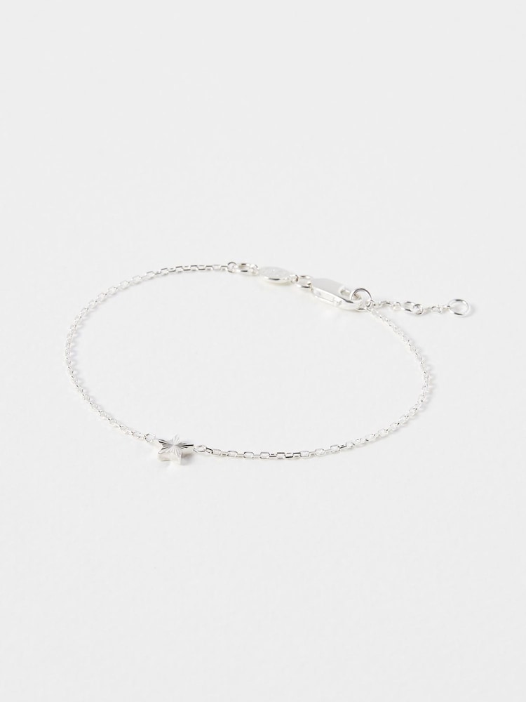 Oliver Bonas Silver Plated Haru Engraved Star Charm Bracelet - Image 2 of 5