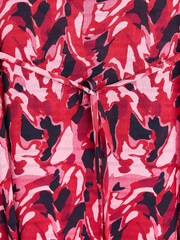 Oliver Bonas Pink Abstract Animal Print Pleated Midi Dress - Image 5 of 7