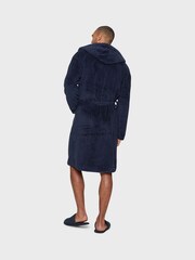 Threadbare Navy Cosy Hooded Dressing Gown - Image 2 of 4