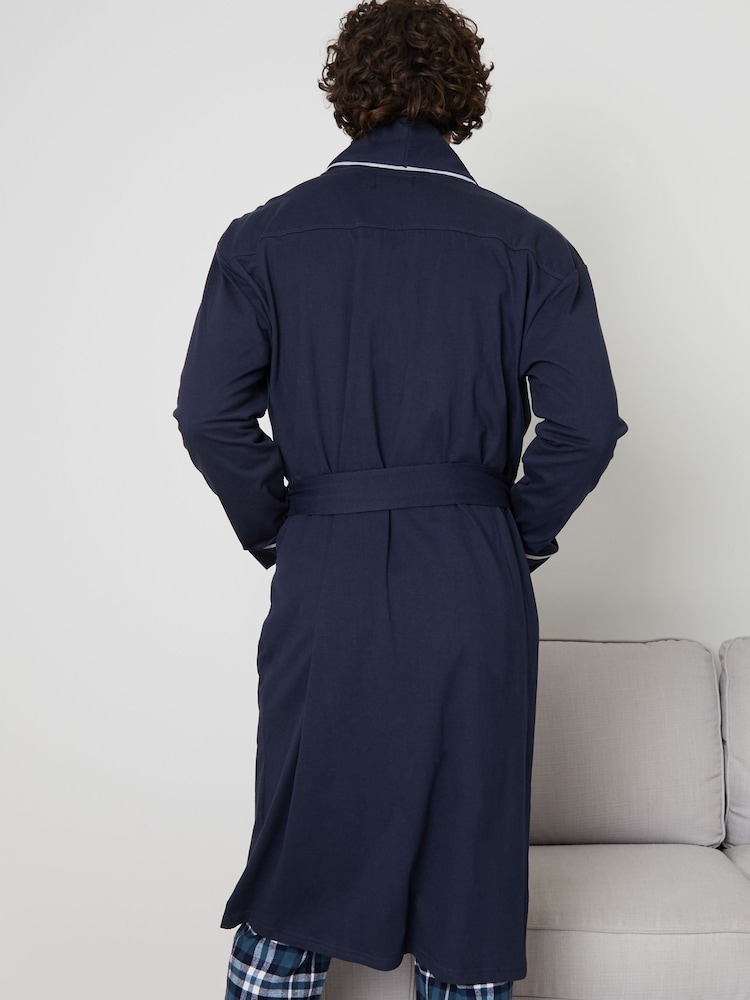 Threadbare Navy Virgo Dressing Gown - Image 2 of 4