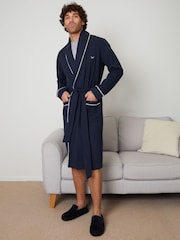Threadbare Navy Virgo Dressing Gown - Image 4 of 4