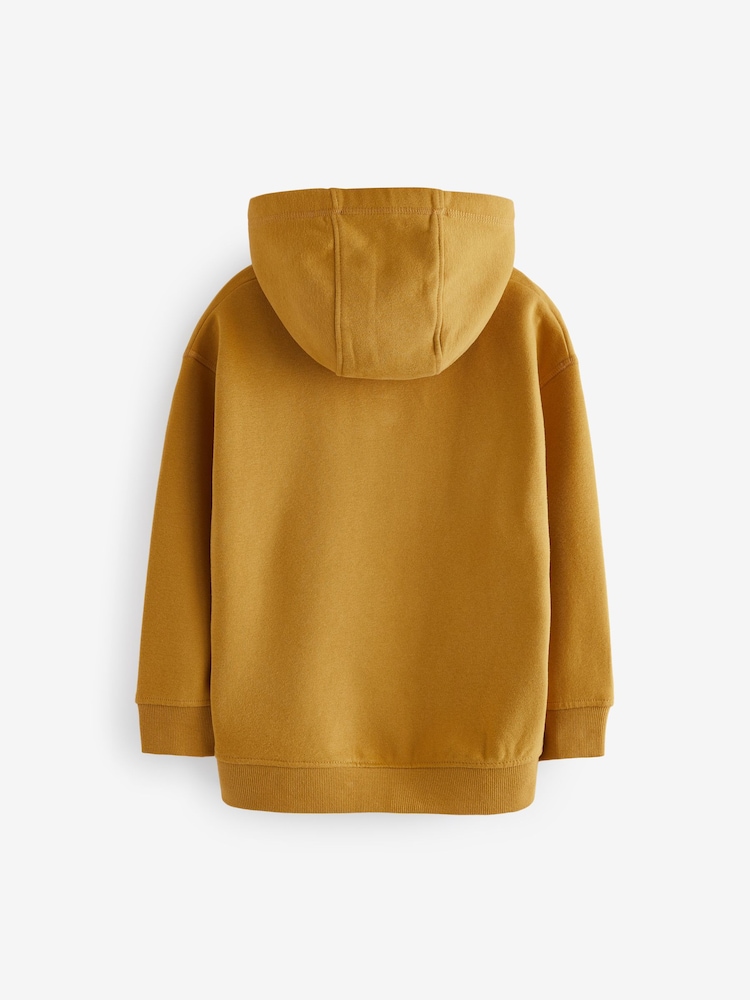 Ochre Yellow Plain Jersey Hoodie (3-16yrs) - Image 2 of 5