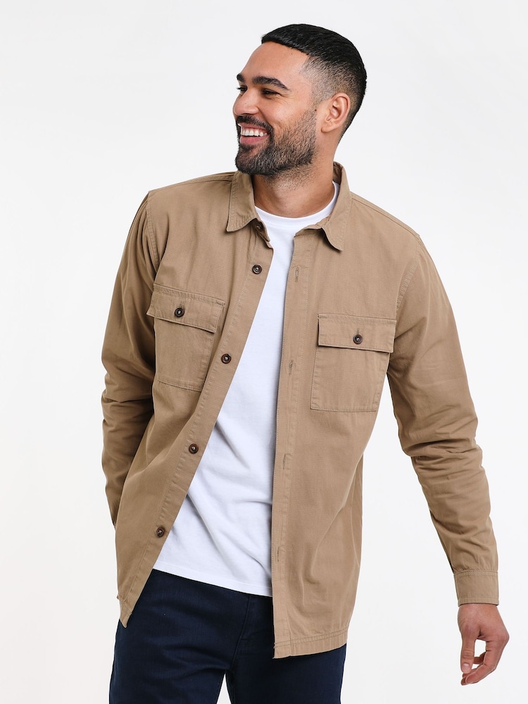 Threadbare Stone Lightweight Jacket - Image 1 of 4