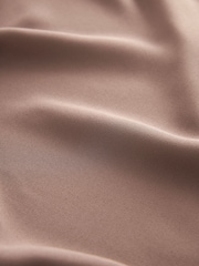 Taupe Long Sleeve Overhead V-Neck Relaxed Fit Blouse - Image 6 of 6