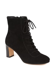 Jones Bootmaker Lorah Leather Lace-Up Black Boots - Image 3 of 6