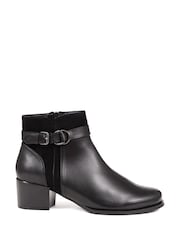 Jones Bootmaker Sarina Heeled Black Ankle Boots - Image 1 of 5