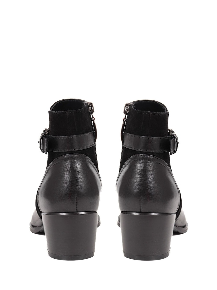 Jones Bootmaker Sarina Heeled Black Ankle Boots - Image 3 of 5