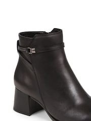 Jones Bootmaker Monika Heeled Black Ankle Boots - Image 3 of 6
