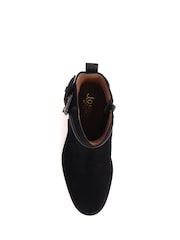 Jones Bootmaker Losabet Leather Buckle Strap Black Ankle Boots - Image 5 of 6