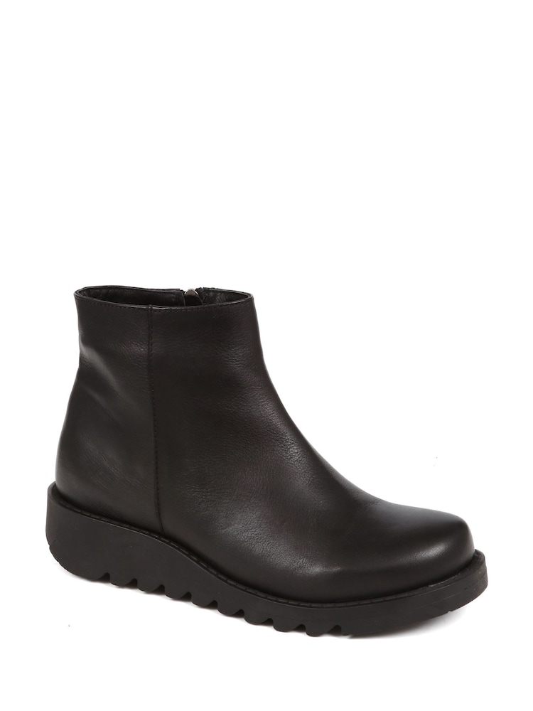 Jones Bootmaker Maraine Leather Wedges Ankle Boots - Slika 2 iz 5 Jones Bootmaker Maraine Leather Wedges Ankle Boots - Slika 2 iz 5