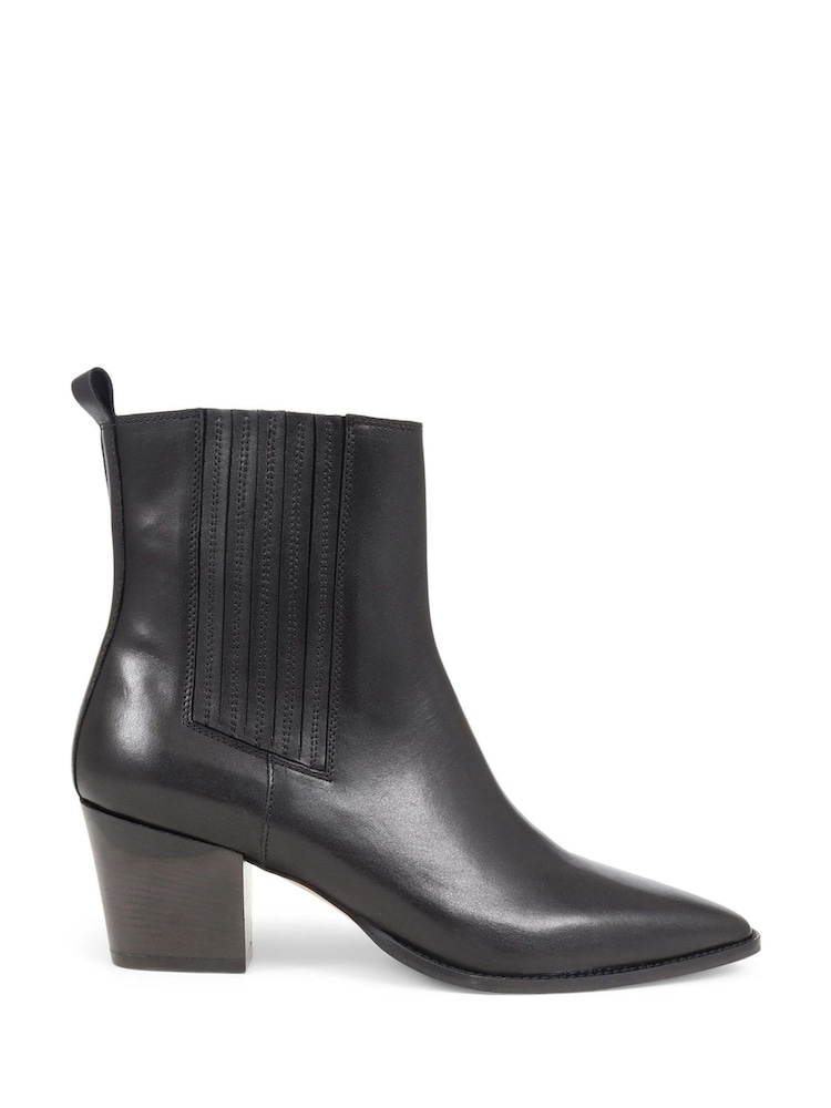 Jones Bootmaker Black Lizia Heeled Leather Ankle Boots - Image 2 of 6