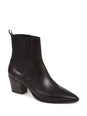 Jones Bootmaker Black Lizia Heeled Leather Ankle Boots - Image 3 of 6