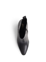 Jones Bootmaker Black Lizia Heeled Leather Ankle Boots - Image 4 of 6