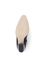 Jones Bootmaker Black Lizia Heeled Leather Ankle Boots - Image 6 of 6