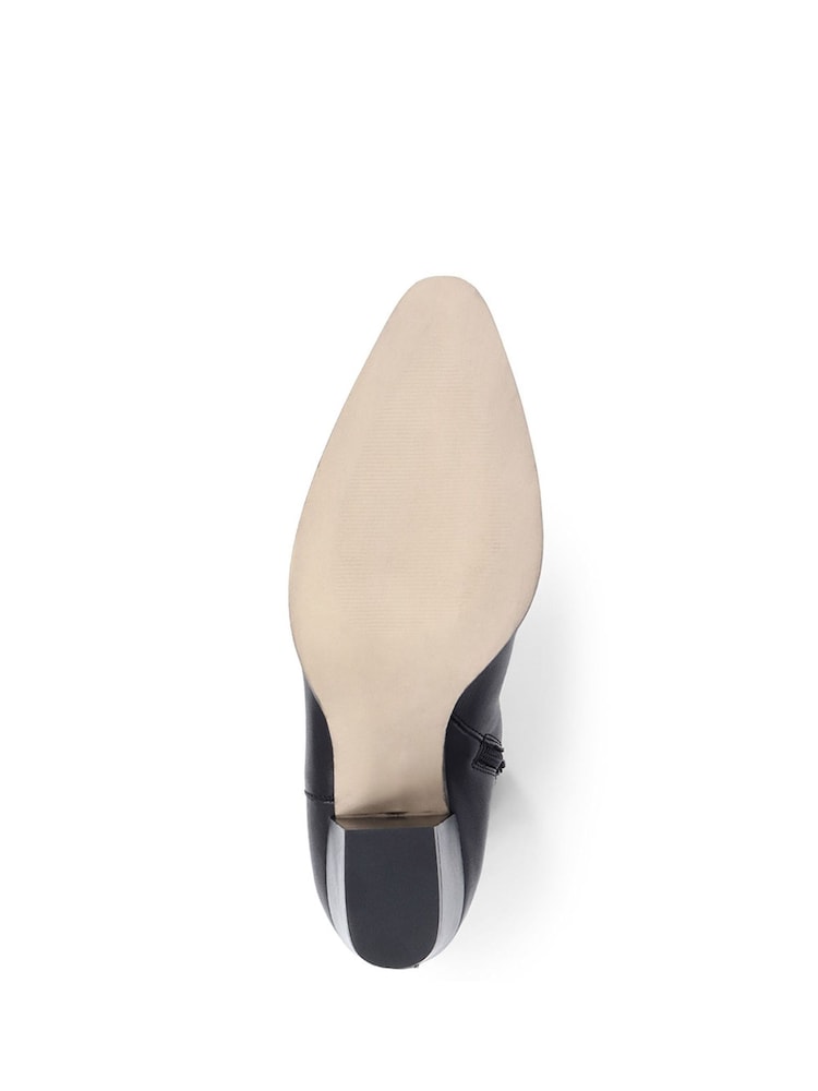 Jones Bootmaker Black Lizia Heeled Leather Ankle Boots - Image 6 of 6
