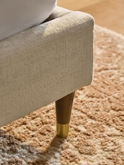 Plush Chenille Natural Oyster Flinton Upholstered Bed Frame - Image 6 of 8