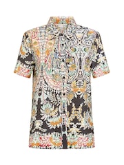 Yumi – Satin-Kurzarmhemd mit Paisley-Muster - Bild 4 von 4