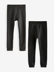 Black/Charcoal Thermal Leggings 2 Pack (2-16yrs) - Image 1 of 5