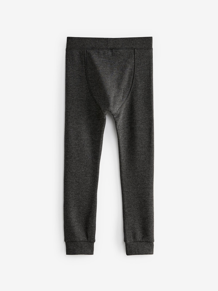 Black/Charcoal Thermal Leggings 2 Pack (2-16yrs) - Image 2 of 5