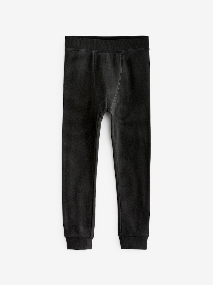 Zwart/antraciet - Verpakking van 2 thermische leggings (2-16 jr) - Image 4 of 5