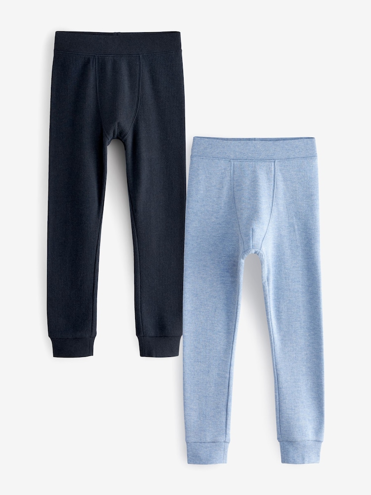 Blue/Navy Thermal Leggings 2 Pack (2-16yrs) - Image 1 of 5