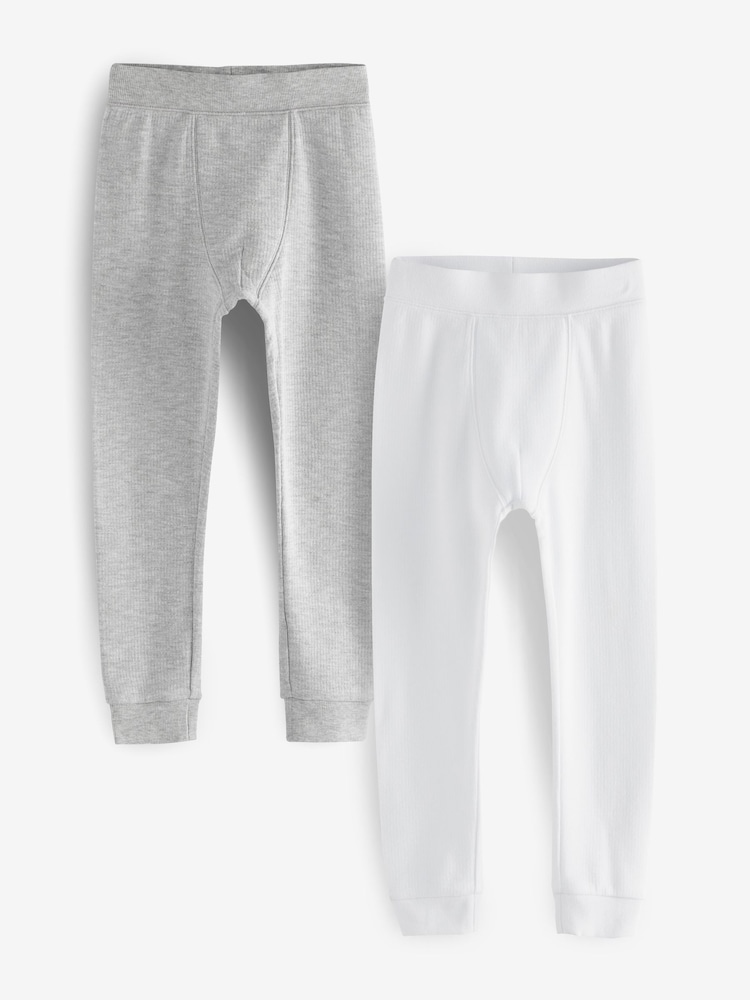 Grey/White Thermal Leggings 2 Pack (2-16yrs) - Image 1 of 5