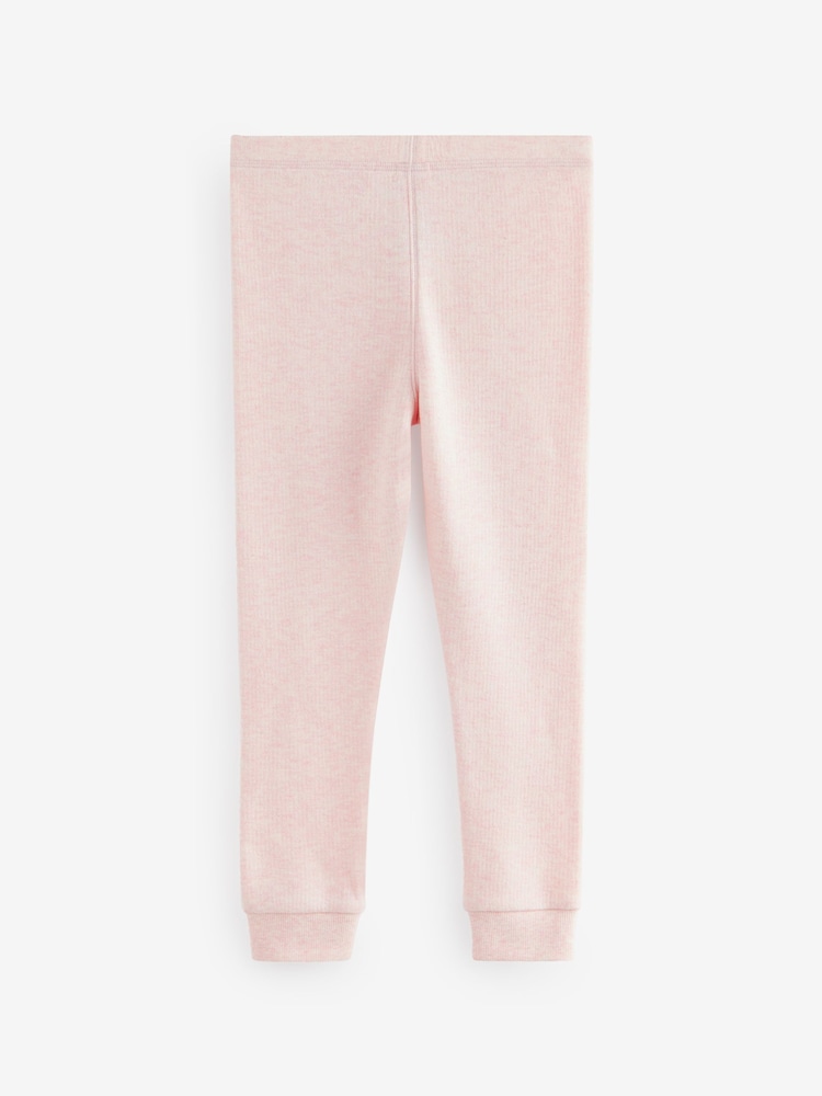 Pink/White Thermal Leggings 2 Pack (2-16yrs) - Image 4 of 5