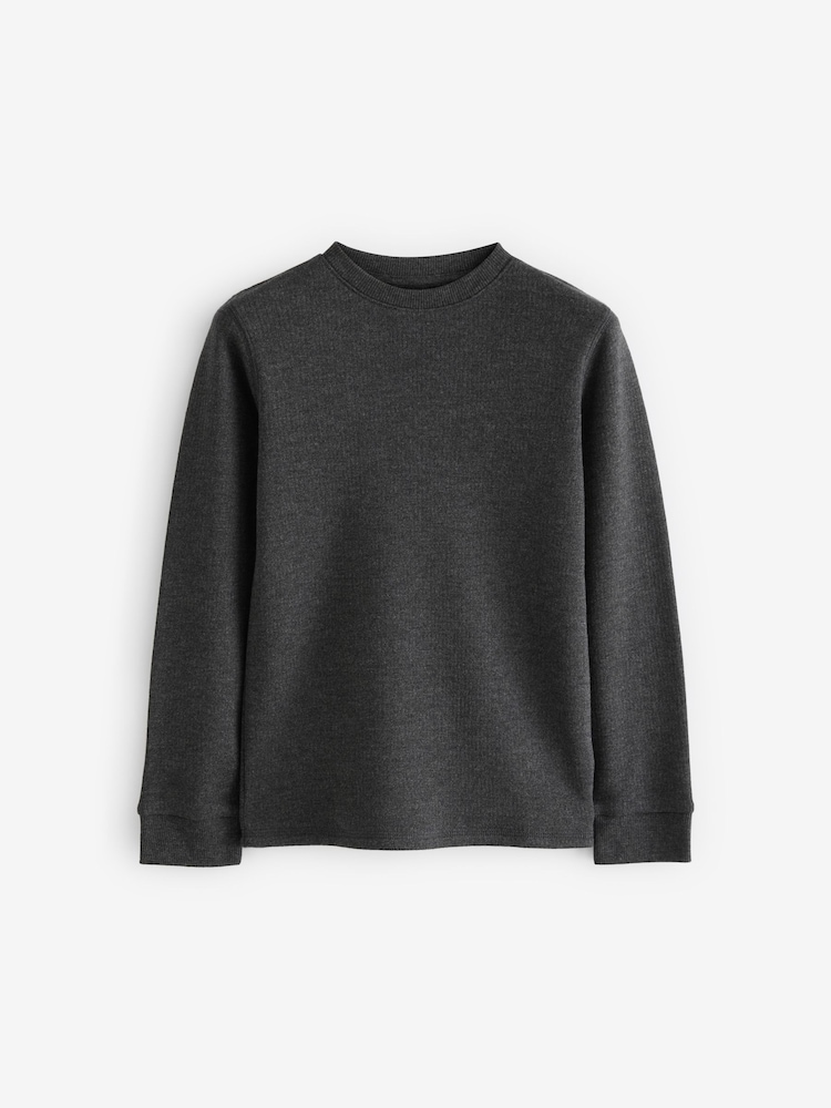 Noir/gris anthracite - Hauts thermiques à manches longues 2 Pack (2-16ans) - Image 3 of 5