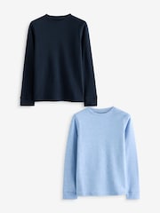 Blue/Navy Thermal Long Sleeve Tops 2 Pack (2-16yrs) - Image 1 of 6