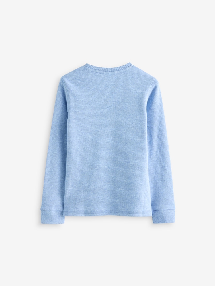 Blauw/marine - Thermal Long Sleeve Tops 2 Pack (2-16yrs) - Image 4 of 6