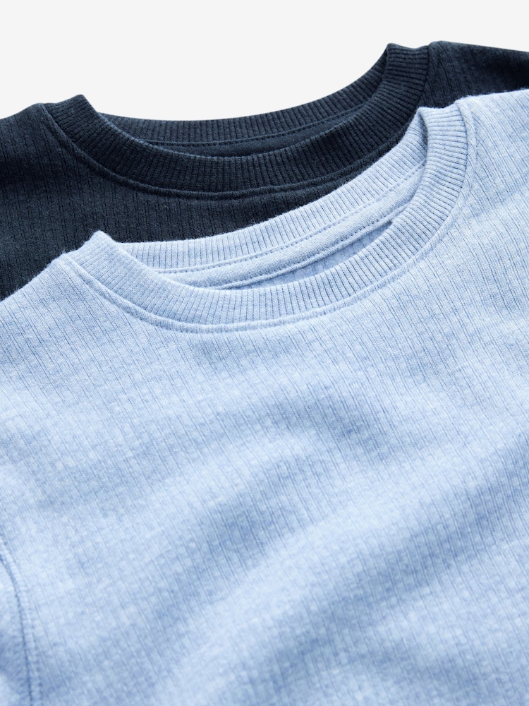 Blauw/marine - Thermal Long Sleeve Tops 2 Pack (2-16yrs) - Image 5 of 6