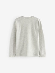 Grey/White Thermal Long Sleeve Tops 2 Pack (2-16yrs) - Image 3 of 5