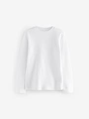 Grey/White Thermal Long Sleeve Tops 2 Pack (2-16yrs) - Image 4 of 5
